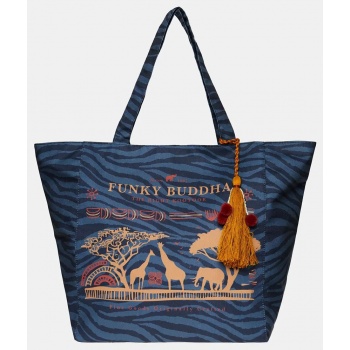 funky buddha γυναικεία τσάντα παραλίας fbl007-146-10-black