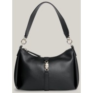 tommy hilfiger th feminine shoulder bag (διαστάσεις: 18 x 27 x 11.5 εκ.) aw0aw15715-bds black