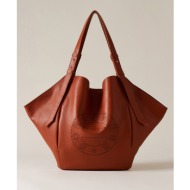 borbonese borbonese shop.bag leather ital.origin (διαστάσεις: 62 x 38 x 1.5 εκ) 923764-au2-a80 brown