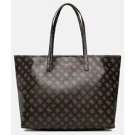 guess vikky large tote τσαντα γυναικειο hwpq6995290-bro brown