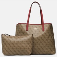 guess vikky large tote τσαντα γυναικειο hwsg6995290-bro brown