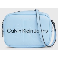 calvin klein camera bag (διαστάσεις: 18 x 13 x 7 εκ) k60k610275-cez lightblue