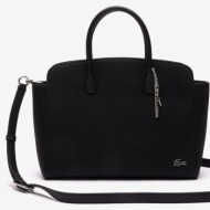 lacoste τσαντα top handle bag (διαστάσεις 32 x 26.5 x 11 εκ) 3nf4371db-000 black