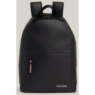 tommy hilfiger th pique backpack (διαστάσεις: 45 x 30 x 15 εκ.) am0am11782-bds black
