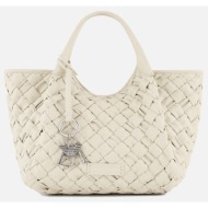 emporio armani woman``s shopping bag (διαστάσεις: 24 x 22 x 16 εκ) y3d266ywq7e-80011 cream
