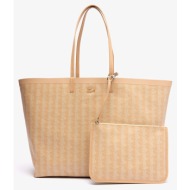 lacoste τσαντα shopping bag (διαστάσεις: 40 x 33.5 x 20 εκ) 3nf4345ze-n17 cream