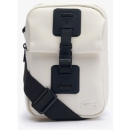 lacoste τσαντα crossover bag (διαστάσεις: 15.5 x 23 x 5.5 εκ) 3nh4470oo-a56 ivory