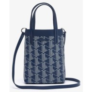 lacoste τσαντα xs shopping bag (διαστάσεις: 17.5 x 13 x 5 εκ) 3nf4463ze-p43 navyblue