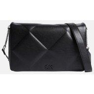 calvin klein quilt large shoulder bag (διαστάσεις: 18 x 28 x 8 εκ) k60k611664-beh black