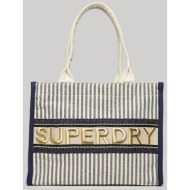 superdry d2 sdry luxe tote bag τσαντα γυναικειο (διαστάσεις: 32 x 38 x 15 εκ) w9110381a-jkc navyblue