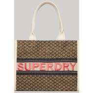 superdry d2 sdry luxe tote bag τσαντα γυναικειο (διαστάσεις: 32 x 38 x 15 εκ) w9110381a-2hy mixed