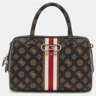 guess nelka box satchel τσαντα γυναικειο (διαστάσεις: 26 x 16 x 13 εκ) hwpg9307050-mlo brown