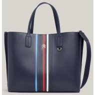 tommy hilfiger iconic tommy satchel corp (διαστάσεις: 40 x 30 x 15 εκ) aw0aw16409-dw6 navyblue