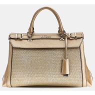 guess sestri luxury satchel τσαντα γυναικειο (διαστάσεις: 36 x 24 x 9 εκ) hwwg8985060-gol gold