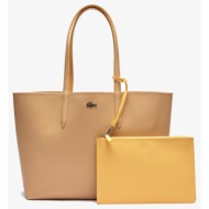 lacoste τσαντα shopping bag (διαστάσεις: 45 x 30 x 14 εκ) 3nf2142aa-n07 biege