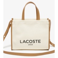 lacoste τσαντα s shopping bag (διαστάσεις: 27 x 21 x 12.5 εκ) 3nf4641td-k02 tan