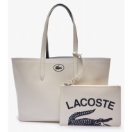 lacoste τσαντα shopping bag (διαστάσεις: 35 x 30 x 14 εκ) 3nf4542as-n32 ecru