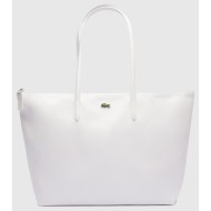 lacoste τσαντα l shopping bag (διαστάσεις: 30 x 35 x14 εκ) 3nf1888po-001 white