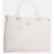 vqf polo handbag (διαστάσεις: 33.5 x 9.5 x 26 εκ) 2236-white white