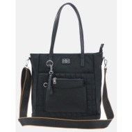 vqf polo handbag (διαστάσεις: 33 x 12 x 32.5 εκ) 2240-black black