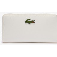 lacoste πορτοφολι l zip wallet (διαστάσεις: 20 x 10.5 x 2.5 εκ) 3nf4556di-n48 white