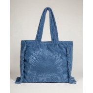 sun of a beach blue | terry tote beach bag (διαστάσεις: 44 x 40 x 17 εκ.) tb/cnv/jbl-blue blue