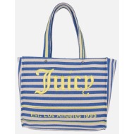juicy couture iris beach bag - striped version - large shopping (διαστάσεις: 33 x 38 x 15 εκ.) bejir