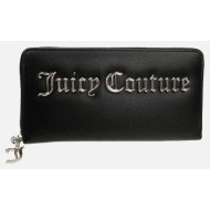 juicy couture large zip wallet (διαστάσεις: 10 x 19 εκ.) wijjm5342wvp-000 black