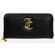 juicy couture large zip wallet (διαστάσεις: 10 x 20 εκ.) wijay4125wvp-000 black