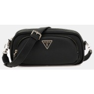 guess power play camera crossbody τσαντα γυναικειο (διαστάσεις: 25 x 13 x 8 εκ) hwbg9006140-bla blac