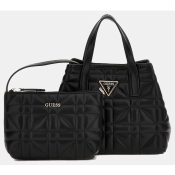 guess latona mini tote τσαντα γυναικειο hwqg9211750-bla