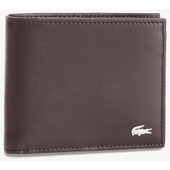 lacoste πορτοφολι m billfold coin 3nh1112fg-028 darkbrown