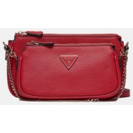 guess noelle dbl pouch crossbody τσαντα γυναικειο hwzg7879710-red red