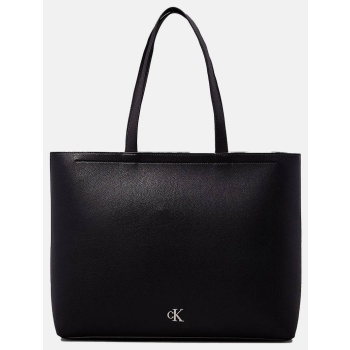 calvin klein minimal monogram slim tote34 (διαστάσεις 42 x