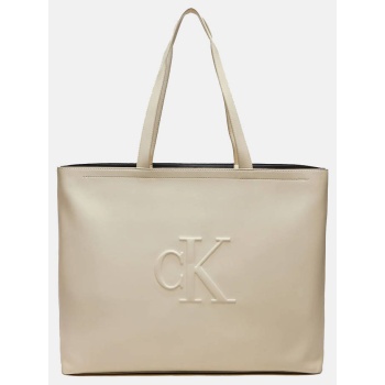 calvin klein sculpted slim tote34 deboss (διαστάσεις 42 x