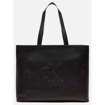 calvin klein sculpted slim tote34 deboss (διαστάσεις 42 x