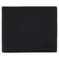 lacoste πορτοφολιm billfold coin (διαστάσεις: 11.5 x 9.5 x 2.5 εκ.) 3nh4421hc-000 black