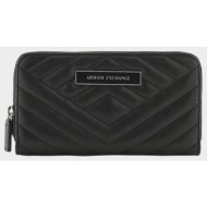 armani exchange woman``s zip around (διαστάσεις: 20 x 11 x 3 εκ) 9480684r742-00020 black