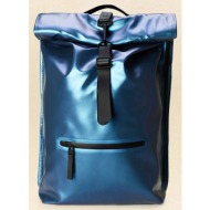 rains rolltop rucksack w3 (διαστάσεις: 48 x 32 x 11 εκ.) 13320-28 steelblue