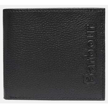 barbour logo leather billfold wallet πορτοφολι (διαστάσεις