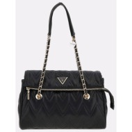 guess eda 3 comp satchel τσαντα γυναικειο (διαστάσεις: 30 x 29 x 12εκ.) hwqg9505060-bla black