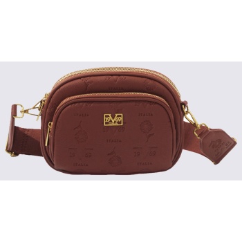 19v69 bag ωμου (διαστάσεις 18 x 23 x 7εκ.) 9977-brown brown