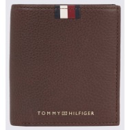 tommy hilfiger th corp leather trifold (διαστάσεις: 7.5 x 1.5 x 10.5εκ.) am0am11597-gb6 darkbrown