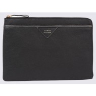 tommy hilfiger th corp leather laptop sleeve (διαστάσεις: 36 x 26 x 3εκ.) am0am11932-bds black