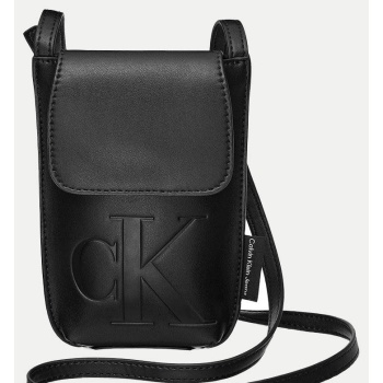 calvin klein debossed logo crossbody bag (διαστάσεις 11.5 σε προσφορά