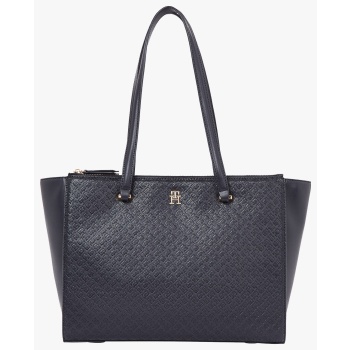 tommy hilfiger th eternity tote mono aw0aw16948-dw6 darkblue