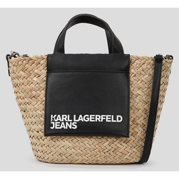 karl lagerfeld klj raffia mini tote (διαστάσεις 22 x 22 x