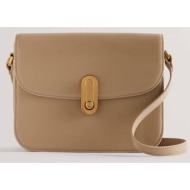 ted baker kkayli polished leather satchel bag (διαστάσεις: 22 x 17 x 8εκ.) 276340-taupe biege