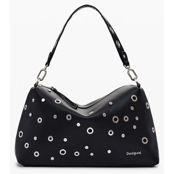 desigual d2 bag_rebel bergamo black τσαντα γυναικειο