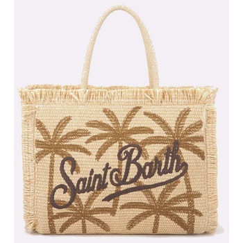 mc2 vanity straw n-straw bag with handle-palm 18 emb